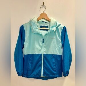 Eddie Bauer Kids Lone Peak Jacket Paradise Blue Girls Size S 7/8 OUTER-SHELL
